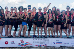 L’équipe Cascades Women est repartie du Tobago en récoltant six médailles. Photo: Courtoisie
