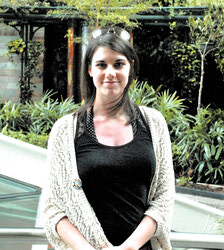 Myriam Bourdeau-Potvin, employée d'été à la Fondation forêt Boucher. 
Photo : MS
