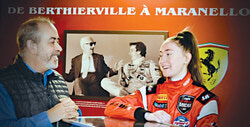 On March 4, it was announced that 16-year-old motor-racing prodigy Marie-Soleil Labelle will be the youngest driver in the 2020 Nissan Micra Cup series, representing the Gilles Villeneuve racing team. Pictured, Labelle (right) chats with Gilles Villeneuve Museum Director General Alain Bellehumeur during a special ceremony at the museum in Berthierville, Quebec. Photo: Gilles Villeneuve Museum