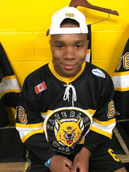 On April 4, Aylmer’s own Cédricsson Okitundu was selected by the Owen Sound Attack with the 76th overall pick in the Ontario Hockey League’s (OHL) 2020 Priority Selection Draft. The 16-year-old expects to play in the OHL next year and hopes to eventually play in the pros. Photo : Christelle Mulamba