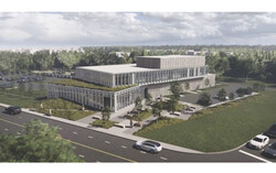 Rendu numérique du futur poste de police d’Aylmer. Crédit photo : Gracieuseté de la Ville de Gatineau