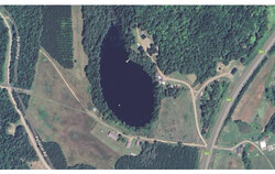 Un homme s’est noyé en nageant dans ce lac, situé entre le chemin Pelletier et la route 301, le soir du samedi 12 juillet. (Google Maps)