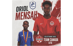 Oriol Mensah will be part of Soccer Canada’s U16 squad. Photo: Courtesy of CS Aylmer