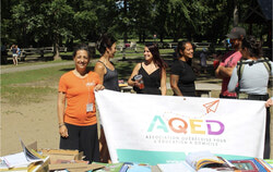 Émilie Salesse Gauthier, the ADEQ representative for the Outaouais region, enjoying time at the annual Not Back to School Picnic on September 3. Photo: Jude Osmond