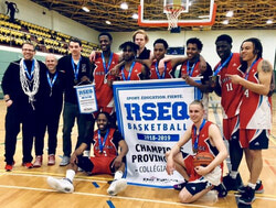 Les Hurricanes du Cégep Heritage ont remporté le championnat provincial de basketball collégial. Facebook / Heritage’s Hurricanes Men’s Basketball
