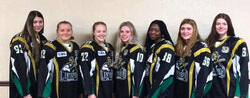 From left to right: Jane McGuire, Megan Kronwald, Emilie Mcdonald, Laetitia Mongo, Piper McGillivray, Gabrielle Fontaine and Jasmine Gregory.Courtoisie: Hockey Outaouais