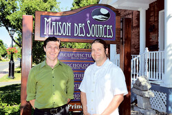 Blaise Ryan and David Milot outside the clinic located at La Maison des Cources in Old Aylmer. 
Photo: LRC